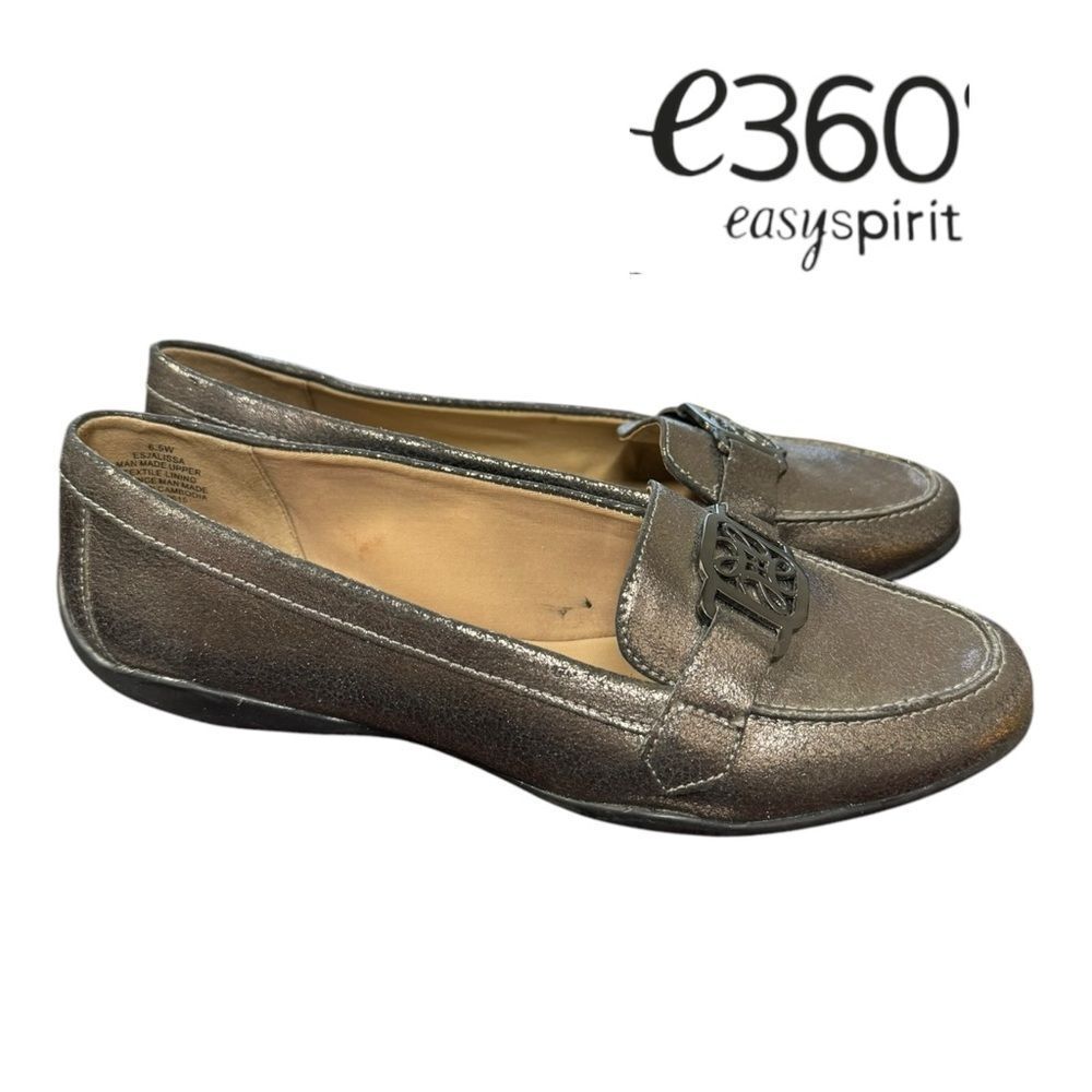 Easy Spirit E360 Jalissa Women's Metallic Slip-on Flats 6.5  6.5W